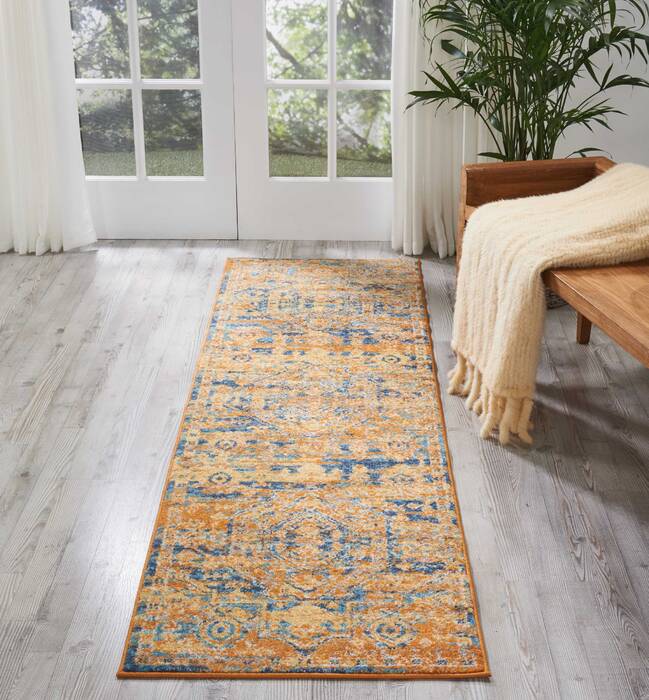 Nourison Passion Blue Runner 22 X 76 Area Rug 805-114454 Image 3