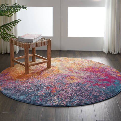 Nourison Passion Multicolor Round 53 X 53 Area Rug 805-114459 Image 3