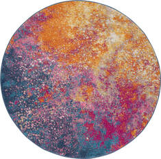 Nourison Passion Multicolor Round 5 to 6 ft Polypropylene Carpet 114459