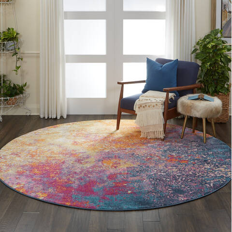 Nourison Passion Multicolor Round 80 X 80 Area Rug 805-114460 Image 3