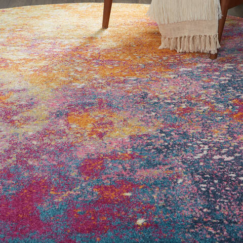 Nourison Passion Multicolor Round 80 X 80 Area Rug 805-114460 Image 4
