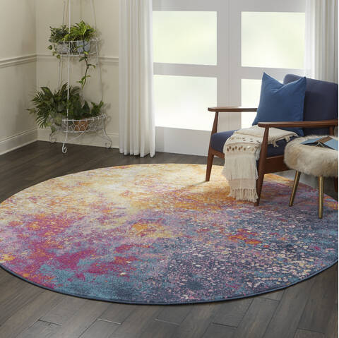 Nourison Passion Multicolor Round 80 X 80 Area Rug 805-114460 Image 5