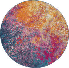 Nourison Passion Multicolor Round 7 to 8 ft Polypropylene Carpet 114460