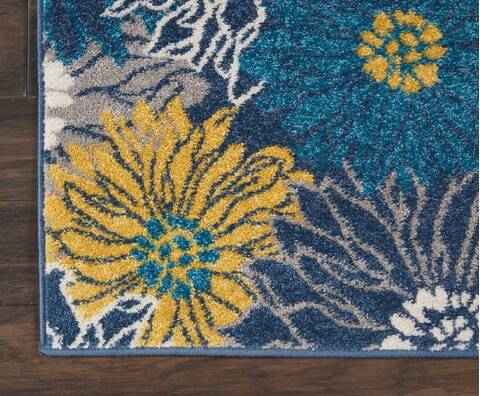 Nourison Passion Blue Runner 110 X 60 Area Rug 805-114472 Image 1