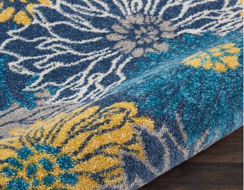 Nourison Passion Blue Runner 110 X 60 Area Rug 805-114472 Image 2