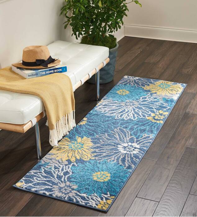 Nourison Passion Blue Runner 110 X 60 Area Rug 805-114472 Image 3