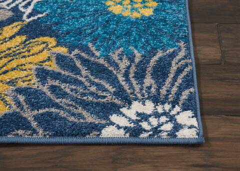 Nourison Passion Blue Runner 110 X 60 Area Rug 805-114472 Image 4