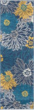 Nourison Passion Blue Runner 6 ft and Smaller Polypropylene Carpet 114472