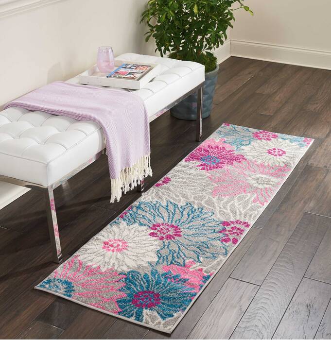 Nourison Passion Grey Runner 110 X 60 Area Rug 805-114473 Image 3