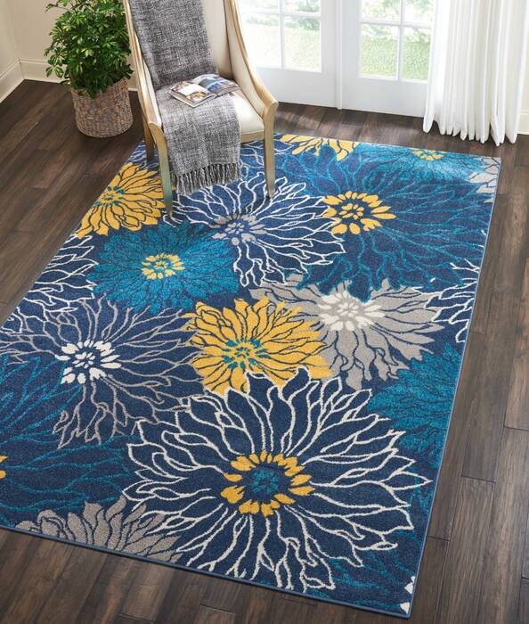 Nourison Passion Blue 67 X 96 Area Rug 805-114477 Image 3