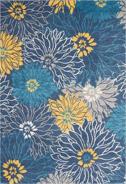 Nourison Passion Blue Rectangle 7x10 ft Polypropylene Carpet 114477