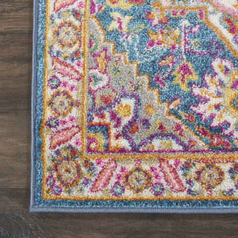 Nourison Passion Blue Runner 110 X 60 Area Rug 805-114495 Image 1