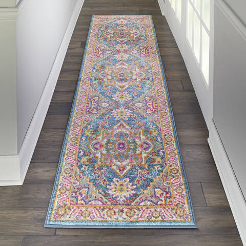 Nourison Passion Blue Runner 110 X 60 Area Rug 805-114495 Image 3