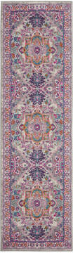 Nourison Passion Grey Runner 6 ft and Smaller Polypropylene Carpet 114496