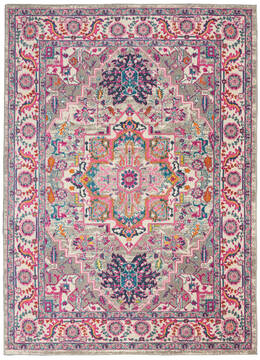 Nourison Passion Grey Rectangle 4x6 ft Polypropylene Carpet 114505