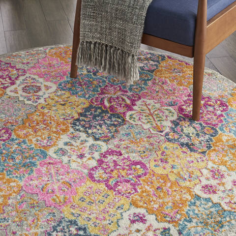 Nourison Passion Multicolor Round 40 X 40 Area Rug 805-114513 Image 4