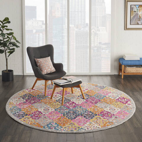Nourison Passion Multicolor Round 80 X 80 Area Rug 805-114515 Image 3