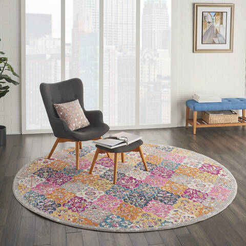 Nourison Passion Multicolor Round 80 X 80 Area Rug 805-114515 Image 5