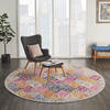 Nourison Passion Multicolor Round 80 X 80 Area Rug  805-114515 Thumb 3