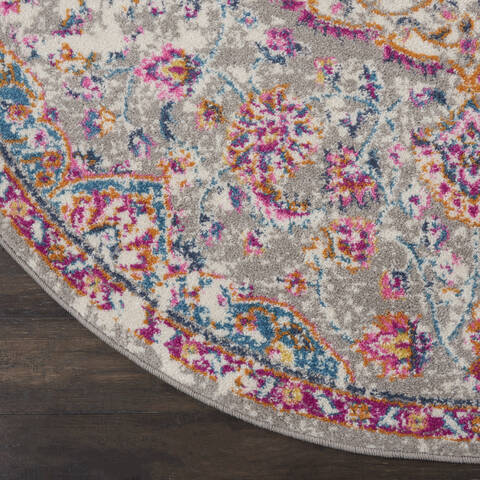 Nourison Passion Grey Round 40 X 40 Area Rug 805-114522 Image 1