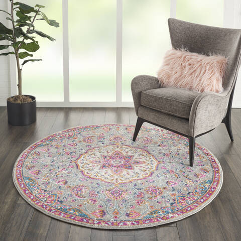 Nourison Passion Grey Round 40 X 40 Area Rug 805-114522 Image 3