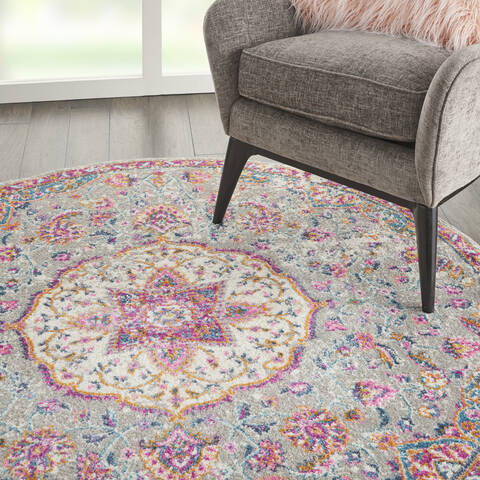 Nourison Passion Grey Round 40 X 40 Area Rug 805-114522 Image 4