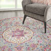 Nourison Passion Grey Round 40 X 40 Area Rug  805-114522 Thumb 4