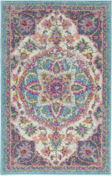 Nourison Passion Beige Rectangle 2x3 ft Polypropylene Carpet 114527
