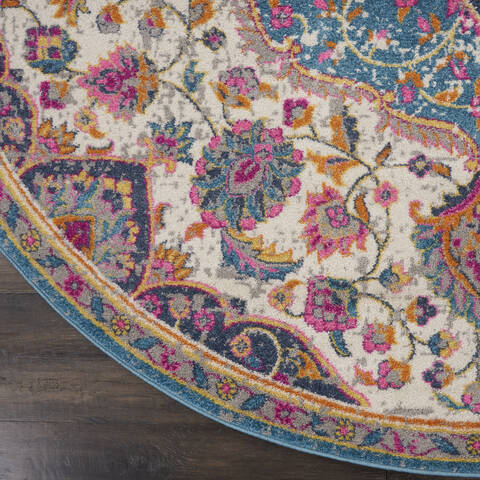 Nourison Passion Beige Round 53 X 53 Area Rug 805-114528 Image 1