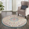 Nourison Passion Beige Round 53 X 53 Area Rug  805-114528 Thumb 3