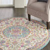 Nourison Passion Beige Round 53 X 53 Area Rug  805-114528 Thumb 4