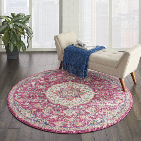 Nourison Passion Purple Round 53 X 53 Area Rug 805-114537 Image 3