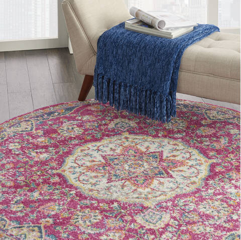 Nourison Passion Purple Round 53 X 53 Area Rug 805-114537 Image 4