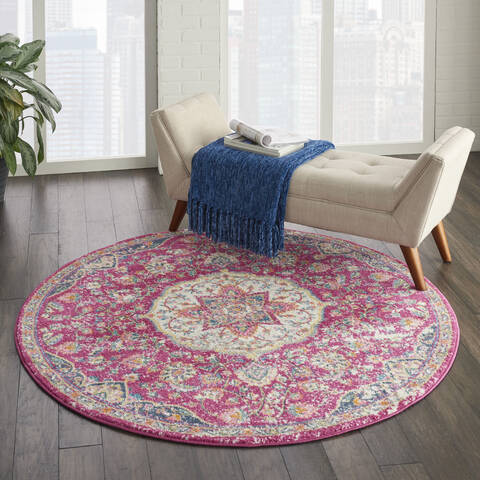 Nourison Passion Purple Round 53 X 53 Area Rug 805-114537 Image 5