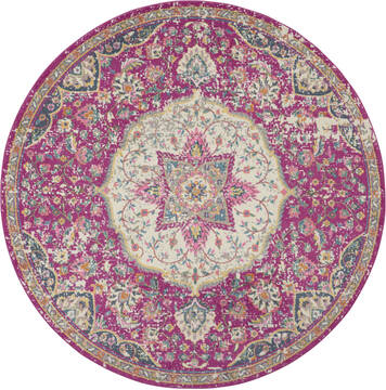 Nourison Passion Purple Round 5 to 6 ft Polypropylene Carpet 114537