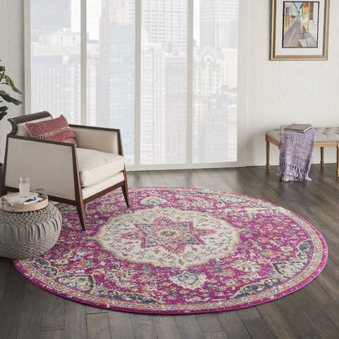 Nourison Passion Purple Round 80 X 80 Area Rug 805-114538 Image 5