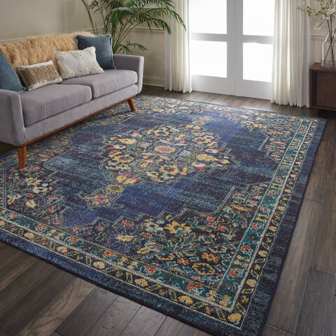 Nourison Passionate Blue 710 X 100 Area Rug 805-114554 Image 6