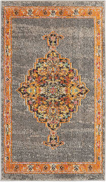 Nourison Passionate Grey Rectangle 2x4 ft Polypropylene Carpet 114558