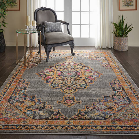 Nourison Passionate Grey 67 X 96 Area Rug 805-114561 Image 3