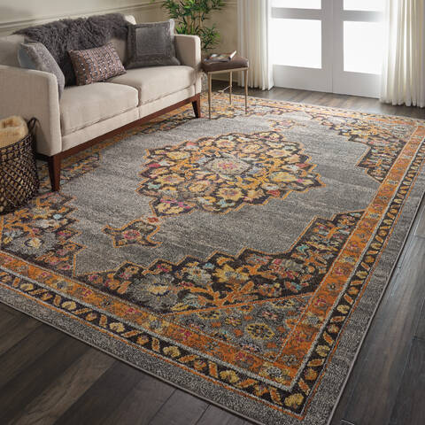 Nourison Passionate Grey 710 X 100 Area Rug 805-114562 Image 6