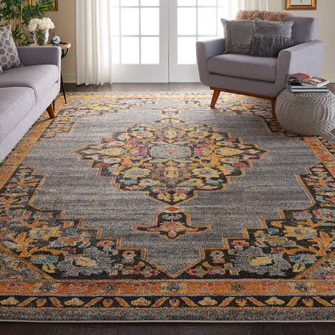 Nourison Passionate Grey 89 X 119 Area Rug 805-114563 Image 3