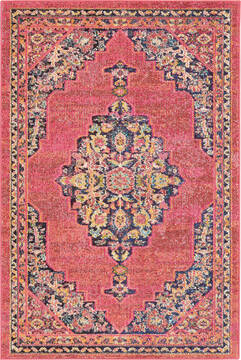 Nourison Passionate Purple Rectangle 4x6 ft Polypropylene Carpet 114567