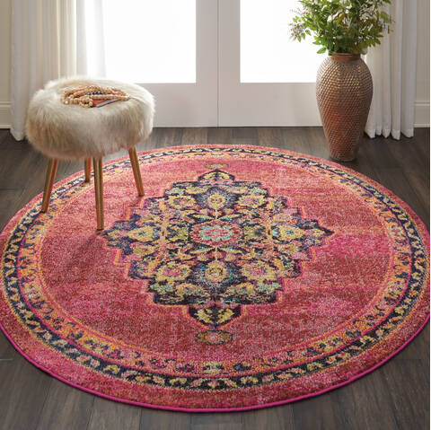 Nourison Passionate Purple Round 53 X 53 Area Rug 805-114572 Image 4