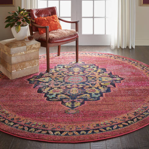 Nourison Passionate Purple Round 710 X 710 Area Rug 805-114573 Image 3