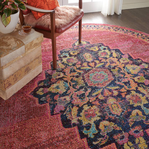 Nourison Passionate Purple Round 710 X 710 Area Rug 805-114573 Image 4