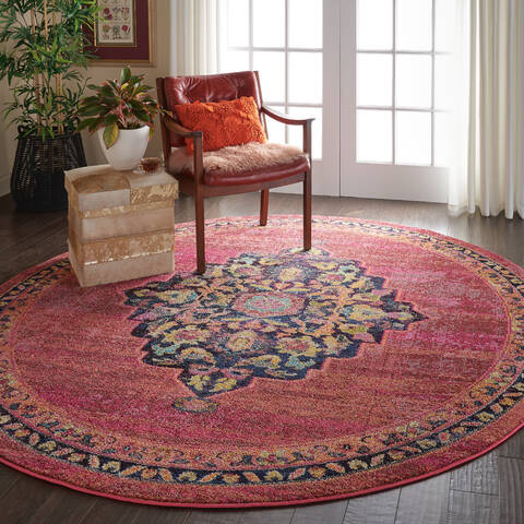 Nourison Passionate Purple Round 710 X 710 Area Rug 805-114573 Image 6