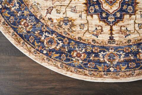 Nourison Reseda Beige Round 50 X 50 Area Rug 805-114596 Image 1