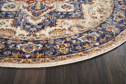 Nourison Reseda Beige Round 50 X 50 Area Rug 805-114596 Image 4