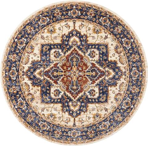 Nourison Reseda Beige Round 50 X 50 Area Rug 805-114596 Image 0