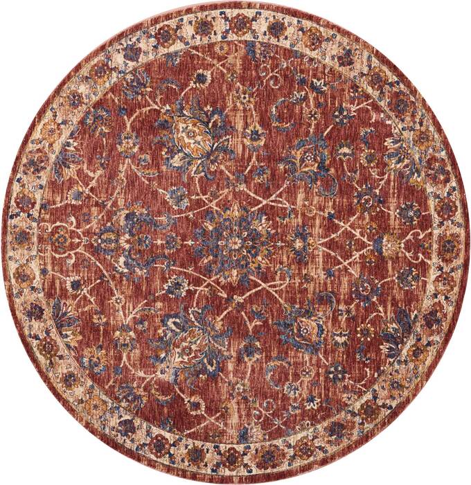 Nourison Reseda Red Round 50 X 50 Area Rug 805-114603 Image 0